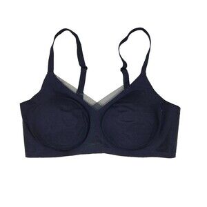 HONEYLOVE Liftwear Crossover Bra Large Black Wireless Nylon Spandex